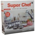 GRAN SET DE COCINA METÁLICO 23PZAS    