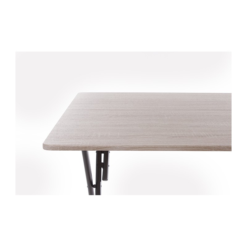 Mesa plegable color madera patas negras | Tiendas MGI