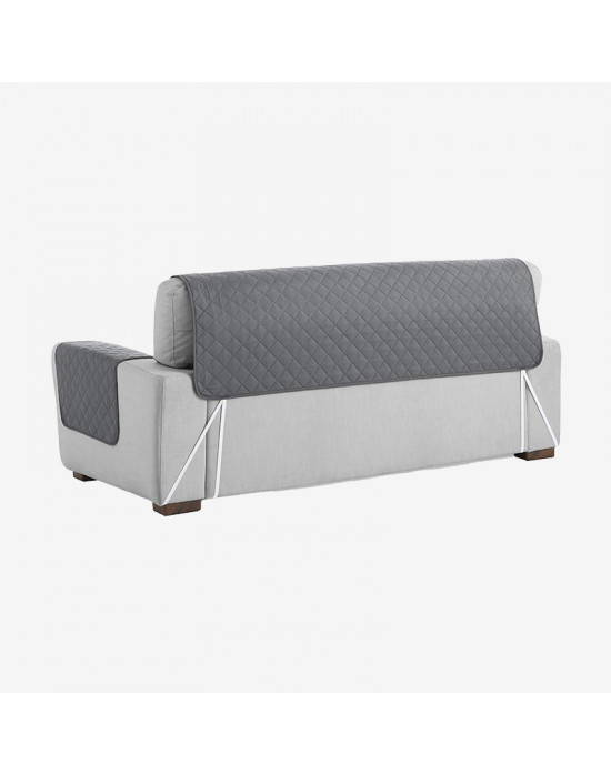 Funda de sofá 2 plazas 110x220 gris oscuro y gris claro| Tiendas MGI