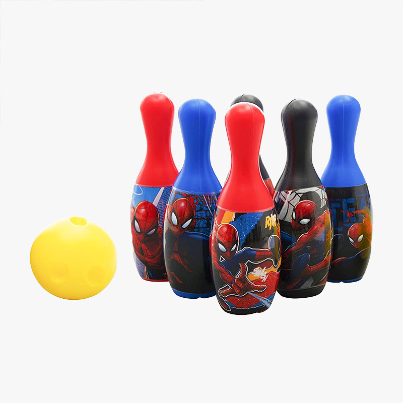 ﻿Set de Bolos Spiderman:﻿ Colorido y divertido juego completo de bolos de  Spiderman| Tiendas MGI