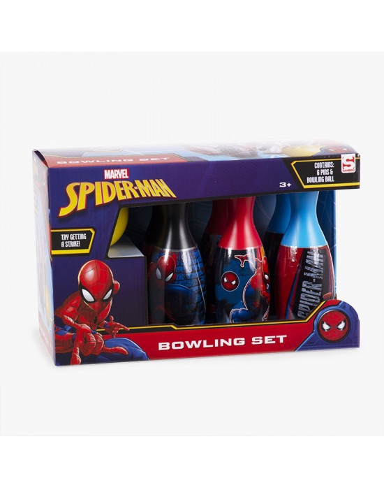 ﻿Set de Bolos Spiderman:﻿ Colorido y divertido juego completo de bolos de  Spiderman| Tiendas MGI