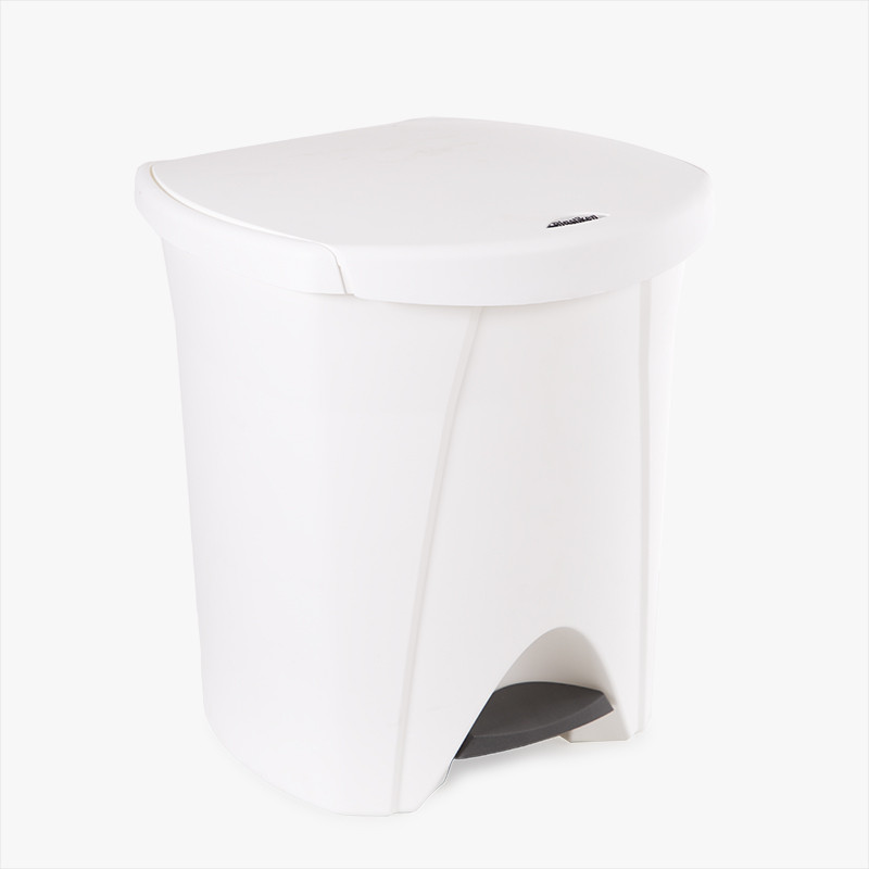 Comprar Cubo de basura ecológico con pedal color blanco 50 l para bolsas de  100 litros · DENOX · Supermercado Supermercado Hipercor