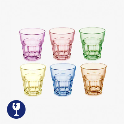 SET 6 VASOS VIDRIO 300 ML...