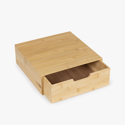 CAJA BAMBÚ CUADRADA 1 CAJÓN