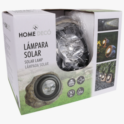 LUZ SOLAR FORMA PIEDRA