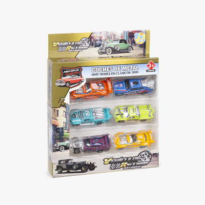 PACK 6 COCHES METAL 4...