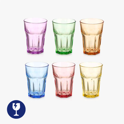 SET 6 VASOS VIDRIO...